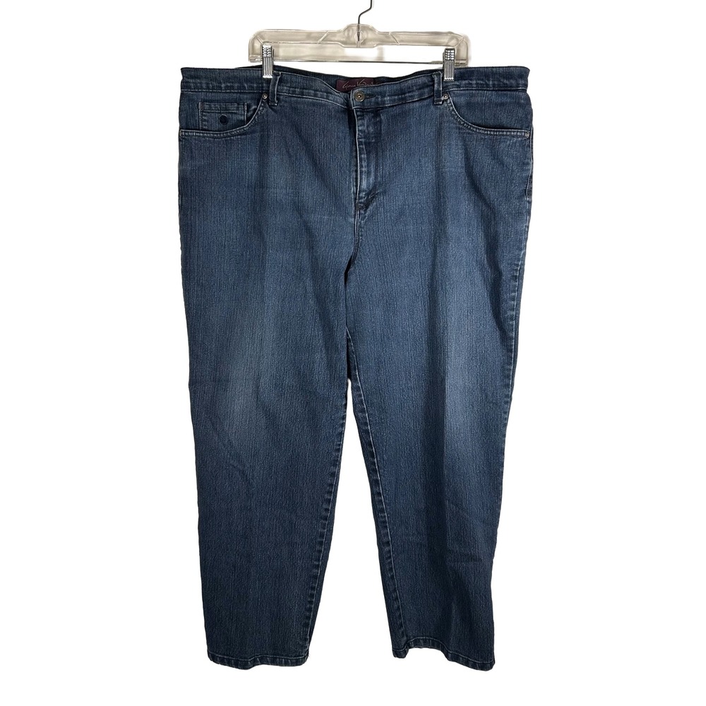 Gloria Vanderbilt Amanda Jean Women 24W Blue High Rise Tapered Medium Wash Denim